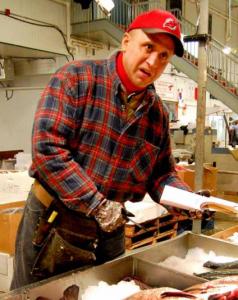 Ziggy, a vendor at Carl’s Seafood who has worked at the market for 33 years, loves selling seafood more than anything. Like many of the businesses who relocated to the New Fulton Fish Market, Ziggy did not like the move to the Bronx, but he couldn’t imagine himself doing anything else (Ivy Meissner)