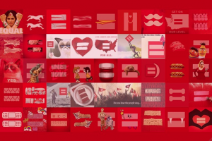 A screenshot representing various versions of the Human Rights Campaign’s logo, many of which have gone viral on social media. (Danielle Small)