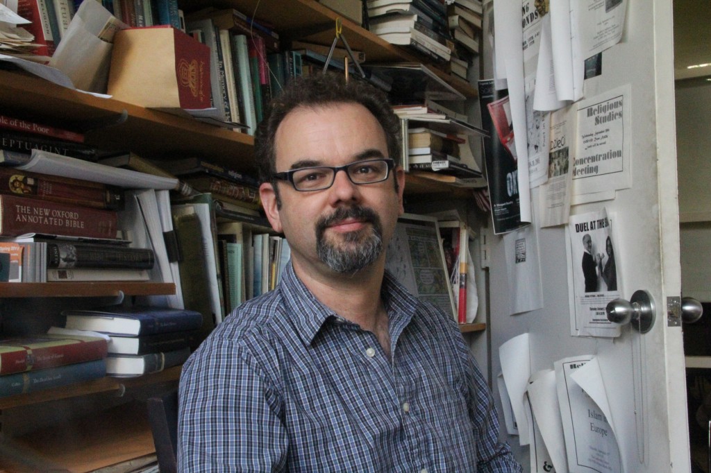 Mark Larrimore in his office at Eugene Lang. 