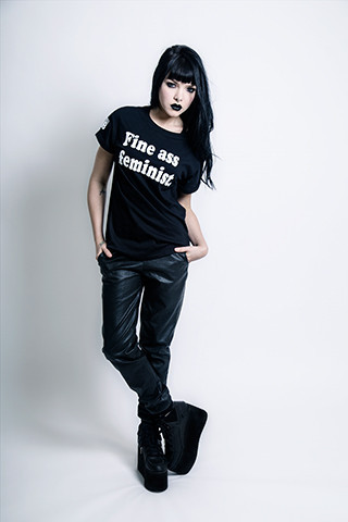Feminist-inspired street-wear, like Married To The Mob's 'Fine Ass Feminist' shirt, has taken over fashion the last few seasons. Photo: courtesy of the designer.