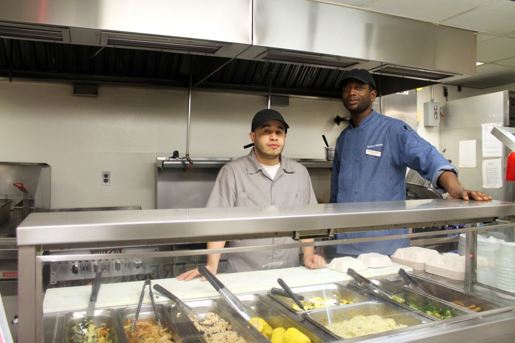 Robert Negron and Dwayne Davis will soon transfer to a different New School cafeteria. 