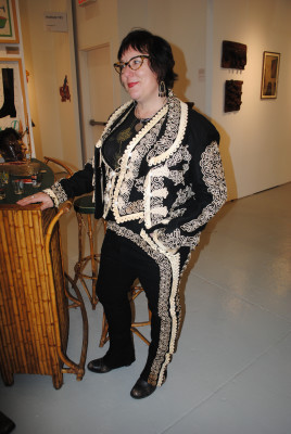 Julie Webb, 48, a gallery owner from Waxahachie, Texas, wearing a vintage mariachi suit from the 1920’s.