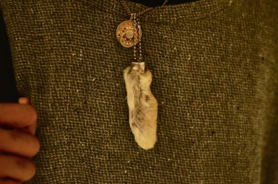 Who: James Hall, junior communications major at Parsons. Why: "It's a rabbit's foot. It's for good luck and good measure."
