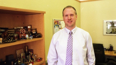 Former New School advisor Jonathon White in his NYU office on Broadway. (Photo/Morgan Young)