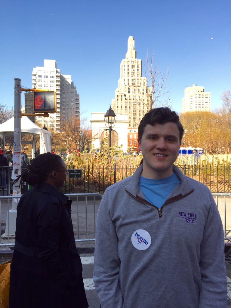 Michael DeLuca, Senior at NYU, Vice President of NYU Democrats (Photo/Gabriella Lewis)