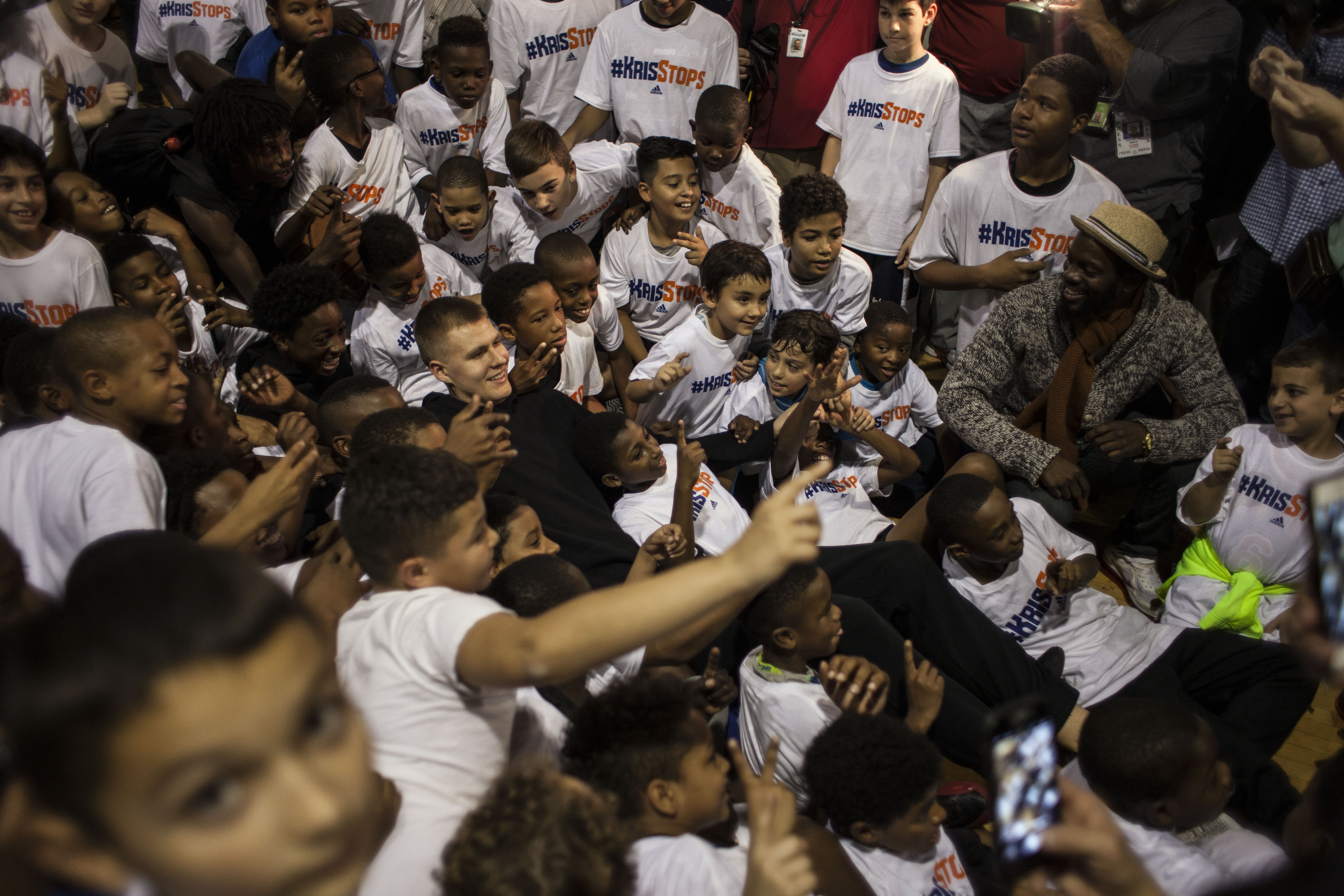 New York Knicks Phenom Blocks Shots for Inner-City Youth