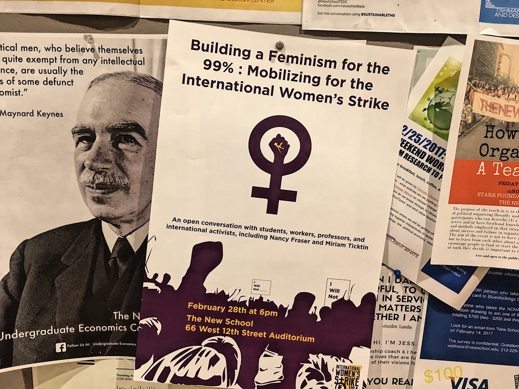 The New School Supports Student Participation In Women’s Day Activism