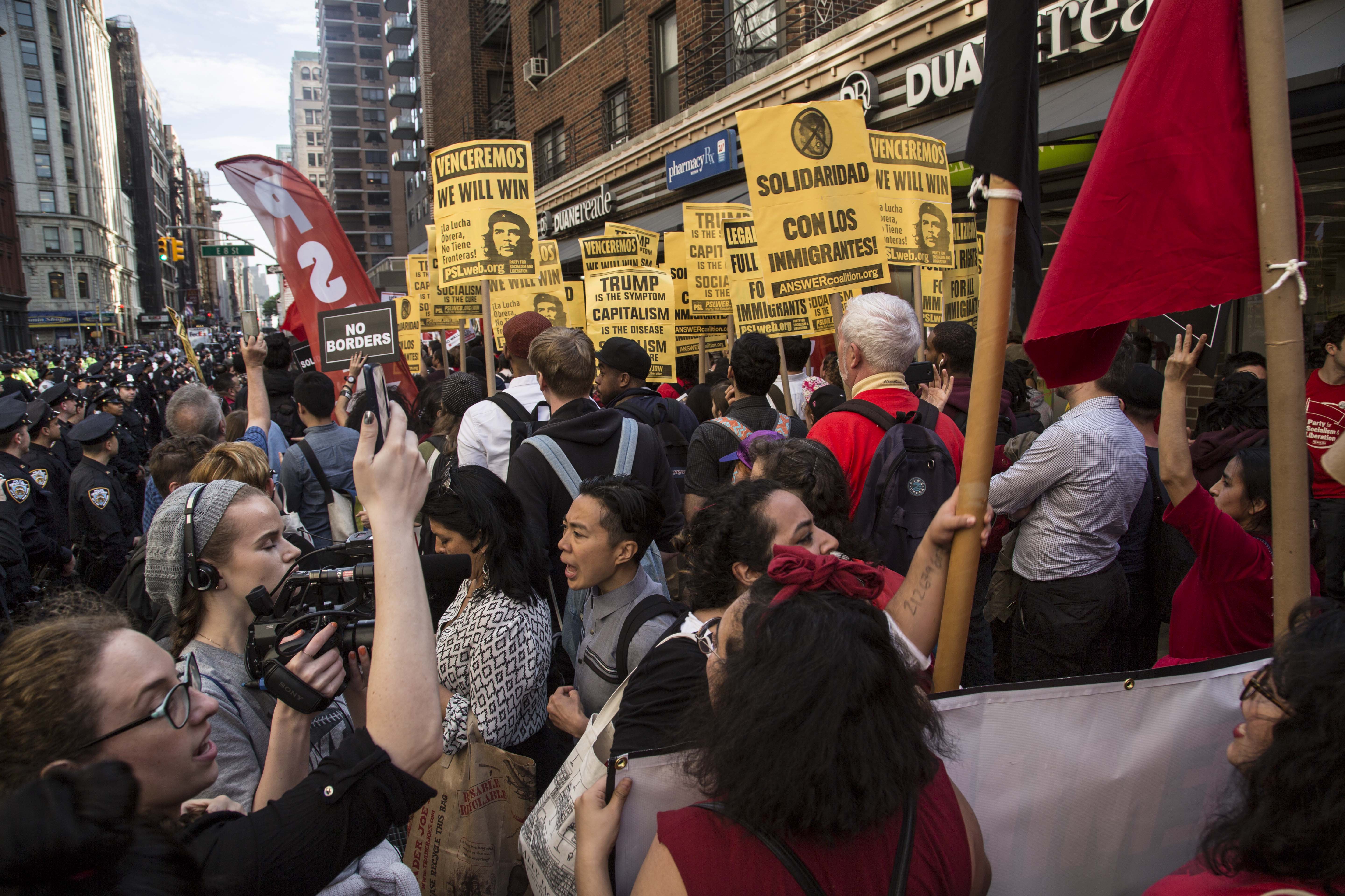 Outside The New School, May Day Is Marked By Protest, Police And Arrests
