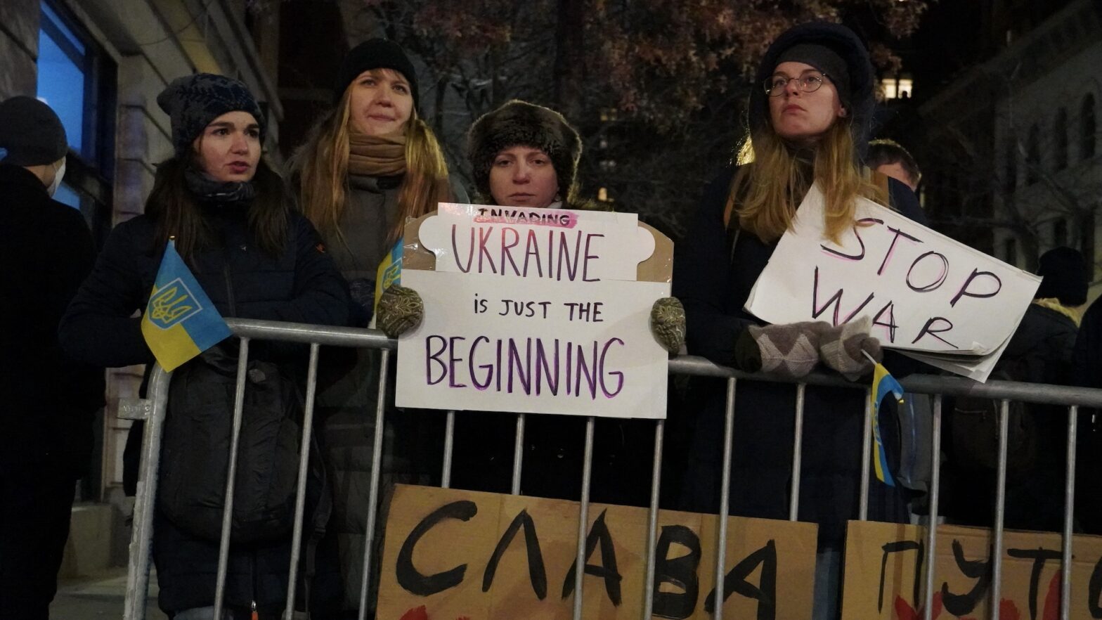 Crowds rally across New York for end to Russian invasion of Ukraine