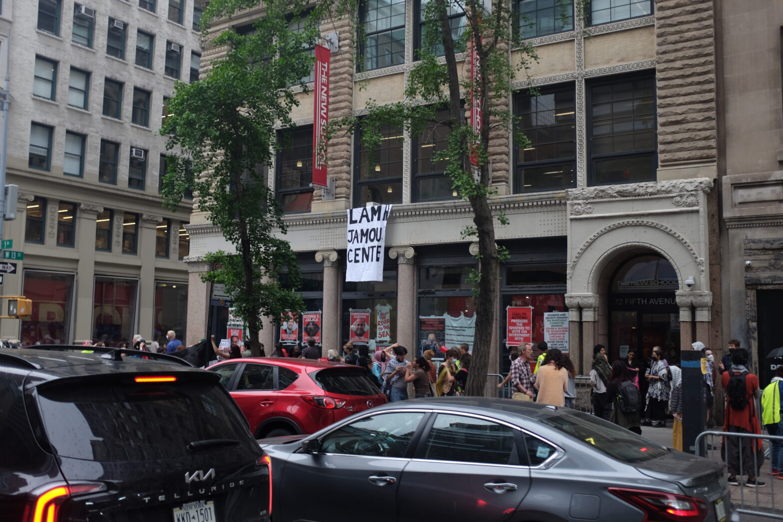 New School students and faculty occupy the Welcome Center