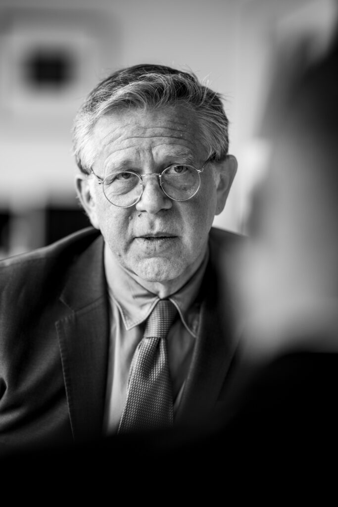 Joel Towers responds to a question during his interview with the New School Free Press.